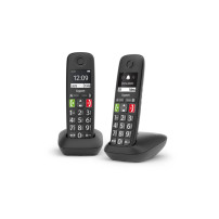 GIGASET E290 (NERO) - TELEFONO CORDLESS SENIOR DOPPIO - VIVAVOCE - TASTI GRANDI SIEE290DUOBK
