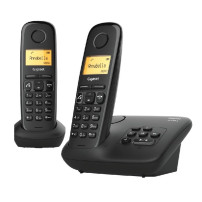 GIGASET A270A DUO (NERO) - TELEFONO CORDLESS DOPPIO - FUNZIONE SVEGLIA - VIVAVOCE - SEGRETERIA SIEA270ADUO