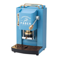 FABER PRO DELUXE TURCHESE - MACCHINA PER CAFFE'' - PRESSACIALDA IN OTTONE - ELETTROVALVOLA E TERMOSTATO 95 - TELAIO IN ACCIAIO F