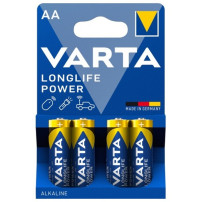 VARTA LONGLIFE POWER - BLISTER 4 BATTERIE STILO AA - MASTER CARTON DA 20 PZ VARLONGLIFEPOW-AA-4