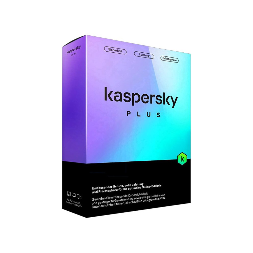 KASPERSKY PLUS - SOFTWARE SICUREZZA 3 DEVICE / 1Y - SUPERSLIMBOX (KL1042T5CFS-SSB) KASKL1042T5CFS-SSB