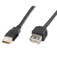 CAVO PROLUNGA USB 1.8MT BLACK M/F - DIGITUS PROLUSB2.01.8MT