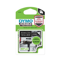 DYMO 1978365 D1 Nastro in vinile 12mm x 3m Nastro Bianco su nero