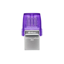 FLASH DRIVE KINGSTON USB 3.2  64GB "DT DUO"- USB-C+USB3 - DTDUO3CG3/64GB DTDUO3CG3/64GB KINGSTON