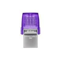 FLASH DRIVE KINGSTON USB 3.2  64GB "DT DUO"- USB-C+USB3 - DTDUO3CG3/64GB DTDUO3CG3/64GB KINGSTON