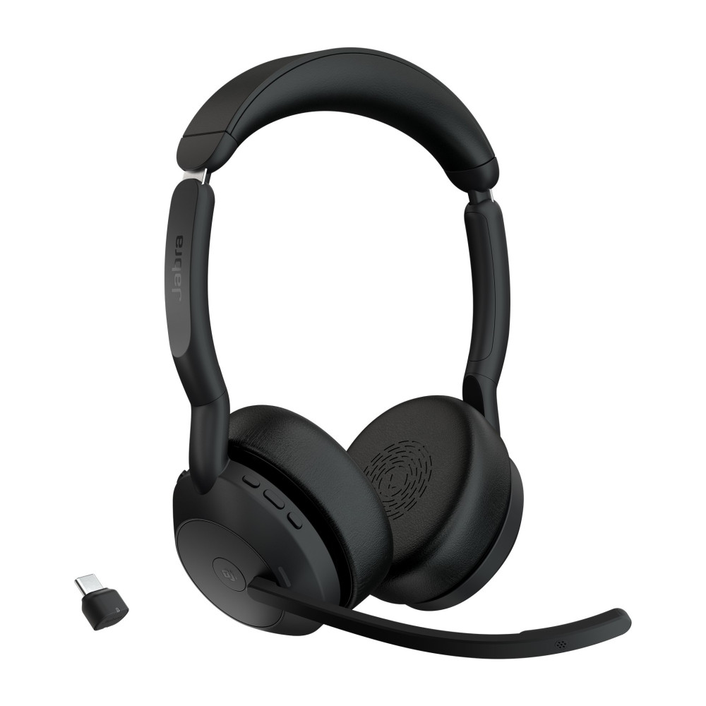 Cuffia professionale Jabra Evolve2 55 Stereo MS Bluetooth, Canc. rumore, Cert. Microsoft  - con Link 380/390C 25599-999-899 JABR