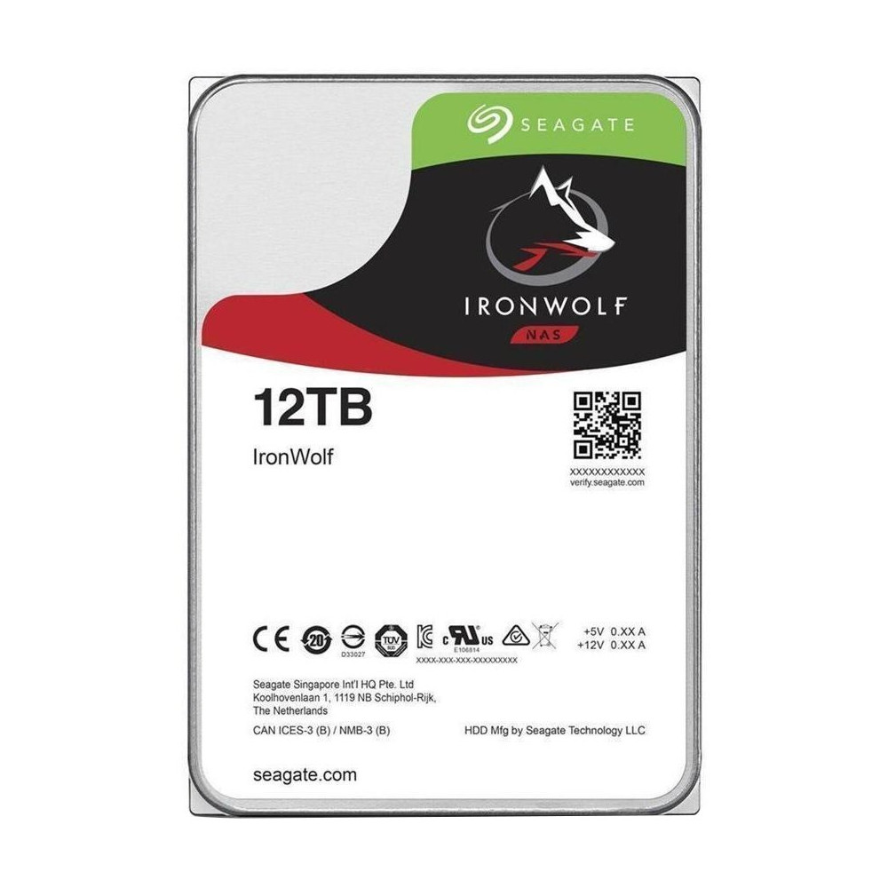 HD SEAGATE IRONWOLF 12TB SATA3 3.5" 7200 RPM 256mb cache 24x7 - NAS HDD - ST12000VN0008 - Gar. 3 anni ST12000VN0008 SEGATE