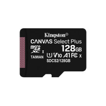 SD-MICRO KINGSTON  128GB incl. Adapter  CLASS 10 UHS-I 100MB/s + ADATTATORE Canvas Select - SDCS2/128GB SDCS2/128GB KINGSTON