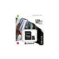 SD-MICRO KINGSTON  128GB incl. Adapter  CLASS 10 UHS-I 100MB/s + ADATTATORE Canvas Select - SDCS2/128GB SDCS2/128GB KINGSTON