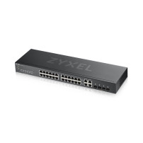 SWITCH ZYXEL GS1920-24V2 24P GIGABIT+4P DUAL GIGABIT-IPv6,VLAN,QoS,IGMP-Design senza ventole,Rack,WEB MANAGED FREE Nebula Basic 
