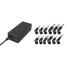 ALIMENTATORE UNIVERSALE 65W ITEK x NOTEBOOK DA 65W 12 connettori, porta USB 5V1A, 100/240VAC, 15/20VDCi - ITNBAE65 ITNBAE65 ITEK