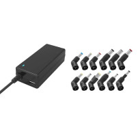 ALIMENTATORE UNIVERSALE 65W ITEK x NOTEBOOK DA 65W 12 connettori, porta USB 5V1A, 100/240VAC, 15/20VDCi - ITNBAE65 ITNBAE65 ITEK