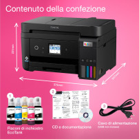 MULTIFUNZIONE EPSON EcoTank ET-4800 A4 33/15PPM 100FF FAX ADF LAN WiFi USB Epson Connect Display LCD C11CJ65402 EPSON