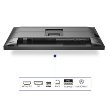 MONITOR PHILIPS LED 27"Wide 273S1/00 IPS 1920x1080 4ms 300cd/mq 1.000:1 2x2W MM Reg.H PIVOT HDMI DP RJ45 USB-C Docking 273S1/00 