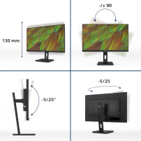 MONITOR PHILIPS LED 27"Wide 27B1N3800/00 IPS 3840x2160 4ms 350cd/mq 1.300:1 2x2W MM Reg.H PIVOT 2HDMI DP 27B1N3800/00 PHILIPS
