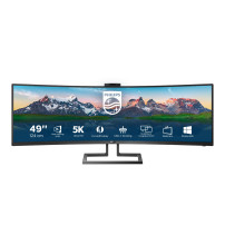 MONITOR PHILIPS LED 49"Wide CURVED 499P9H/00 5120x1440 5ms 80.000.000:1 2x5W MM WEBCAM Reg.inH 2HDMI DP USB-C GAMING 499P9H/00 P