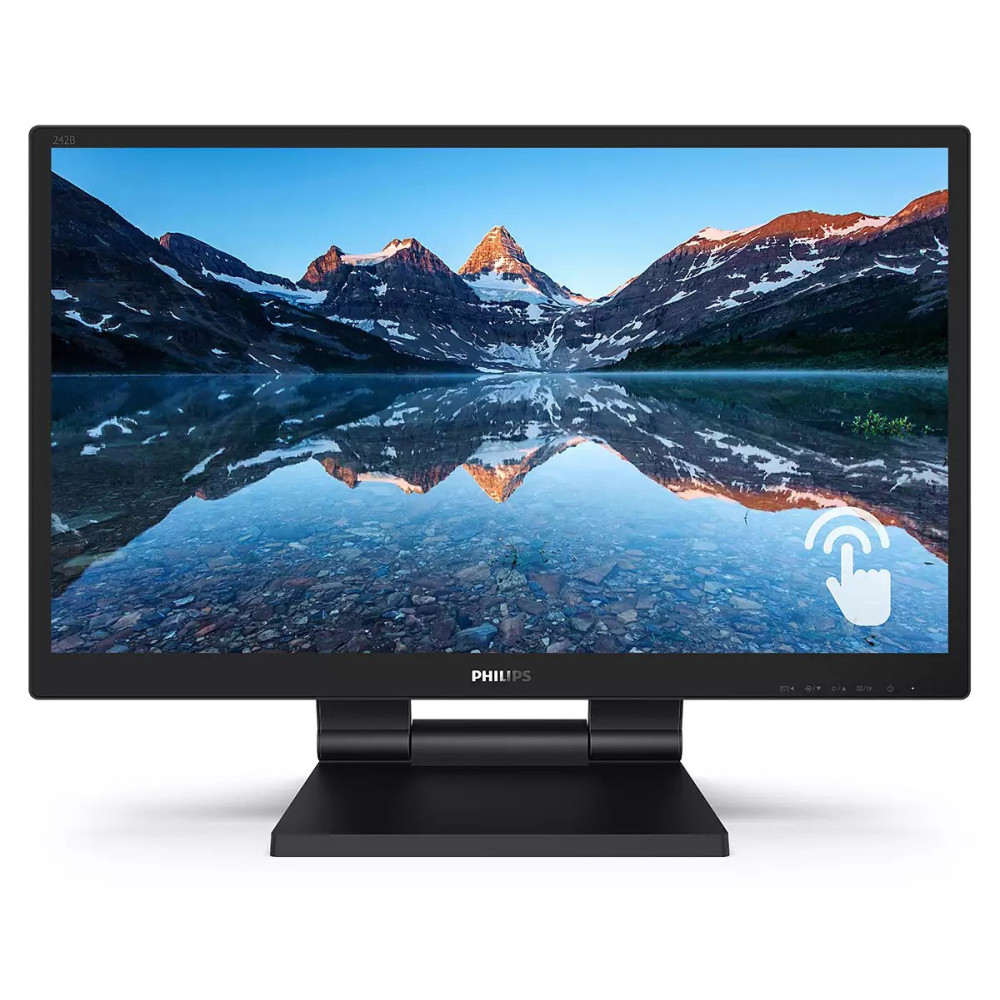 MONITOR PHILIPS TOUCH LED 23.8" Wide 242B9T/00 IPS 1920x1080 5ms 250cd/mq 1000:1(50.000.000:1)2x2WMM Reg.inH VGA DVI HDMI DP USB