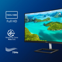 MONITOR PHILIPS LED 31.5" Wide CURVED 322E1C/00 VA 1920x1080 4ms 250cd/m² 3.000:1 MEGA INFINITY VGA HDMI DP GAMING 322E1C/00 PHI