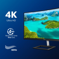 MONITOR PHILIPS LED 31.5" Wide CURVED 328E1CA/00 VA 3840x2160 4ms 250cd/m² 2.500:1 MEGA INFINITY 2x3W MM 2HDMI DP GAMING 328E1CA