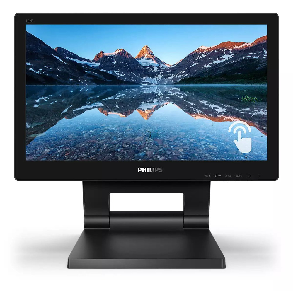 MONITOR PHILIPS TOUCH LED 15.6" 16:9 162B9T/00 1366x1078 4ms 220cd/mq 500:1(20.000.000:1)2x2W MM Reg.inH VGA DVI HDMI DP USB 162