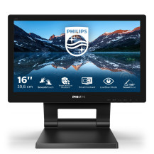 MONITOR PHILIPS TOUCH LED 15.6" 16:9 162B9T/00 1366x1078 4ms 220cd/mq 500:1(20.000.000:1)2x2W MM Reg.inH VGA DVI HDMI DP USB 162