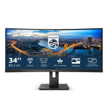 MONITOR PHILIPS LED 34" CURVED 346B1C/00 VA 3440x1440 5ms 300cd/m² 3000:1 (80.000.000:1)2x5W MM RegH HDMI DP USB-C GAMING 346B1C