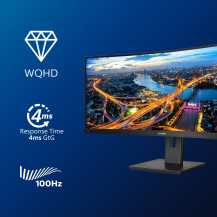 MONITOR PHILIPS LED 34" CURVED 346B1C/00 VA 3440x1440 5ms 300cd/m² 3000:1 (80.000.000:1)2x5W MM RegH HDMI DP USB-C GAMING 346B1C