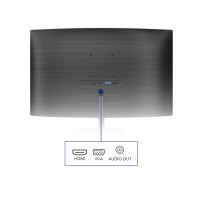 MONITOR PHILIPS LED 23.6" Wide CURVED 241E1SCA/00 VA 1920x1080 4ms 250cd/m² 3000:1 Mega Infinity DCR 2x3W MM VGA HDMI GAMING 241