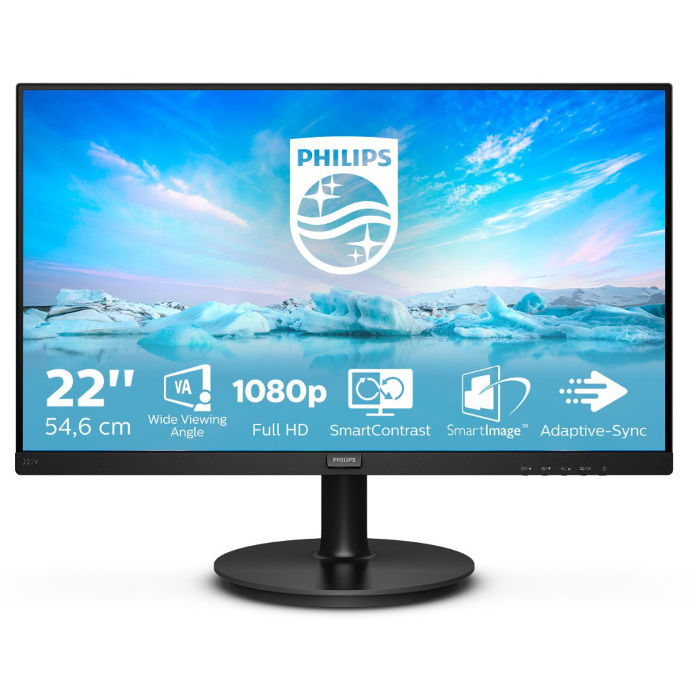 MONITOR PHILIPS LED 21.5" Wide 221V8A/00 VA 1920x1080 4ms 250cd/mq 3000:1 (Mega Infinity DCR) 2x2W MM VGA HDMI 221V8A/00 PHILIPS