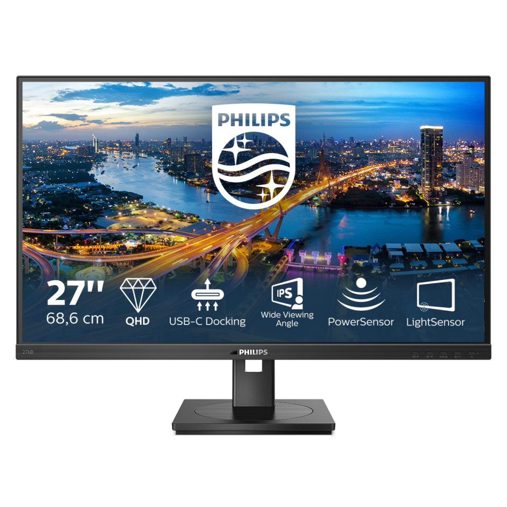 MONITOR PHILIPS LED 27"Wide 2K 276B1/00 2560x1440 4ms 300cd/m²50.000.000:1 2x2W MM Pivot RegH HDMI DP USB-C docking 276B1/00 PHI