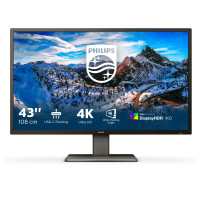 MONITOR PHILIPS LED 43" Wide 4K 439P1/00 3840x2160 4ms 400cd/m² 50.000.000:1 2x5W MM Reg.H 3HDMI DP USB-C docking 439P1/00 PHILI