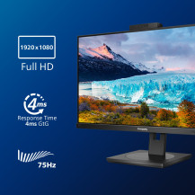MONITOR PHILIPS LED 27"Wide 272S1MH/00 IPS 1920x1080 4ms 300cd/mq 1.000:1 2x2W MM Webcam Mic. Pivot RegH VGA DVI HDMI DP 272S1MH