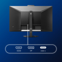 MONITOR PHILIPS LED 27"Wide 27E1N5600HE/00 IPS 2560x1440 300cd/mq 1000:1 2x3W MM WEBCAM Pivot Reg.H HDMI DP USB-C doking 27E1N56