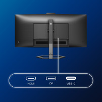 MONITOR PHILIPS LED 34" 21:9 CURVED 34E1C5600HE/00 3440x1440 1ms 300cd/m² 50.000.000:1 2x5W MM Webcam RegH HDMI DP USB-C docking