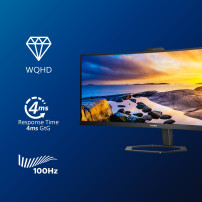 MONITOR PHILIPS LED 34" 21:9 CURVED 34E1C5600HE/00 3440x1440 1ms 300cd/m² 50.000.000:1 2x5W MM Webcam RegH HDMI DP USB-C docking