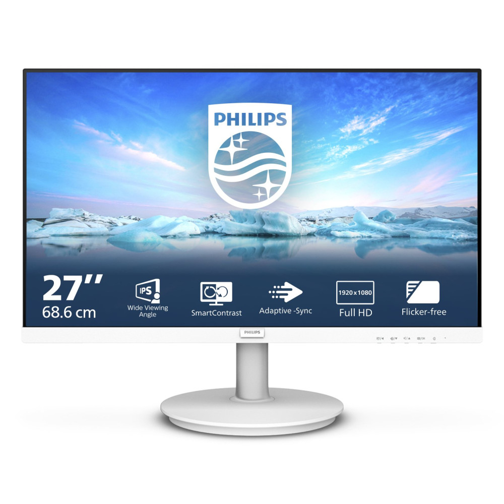 MONITOR PHILIPS LED 27"Wide 271V8AW/00 IPS 1920x1080 250cd/mq 1300:1Mega Infinity DCR 2x2W MM VGA HDMI White 271V8AW/00 PHILIPS