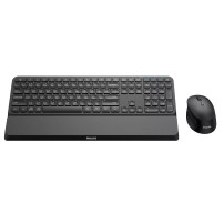 KIT PHILIPS SPT6607B/34 TASTIERA + MOUSE WIRELESS Poggiapolsi staccabile Nero SPT6607B/34 PHILIPS