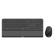 KIT PHILIPS SPT6607B/34 TASTIERA + MOUSE WIRELESS Poggiapolsi staccabile Nero SPT6607B/34 PHILIPS
