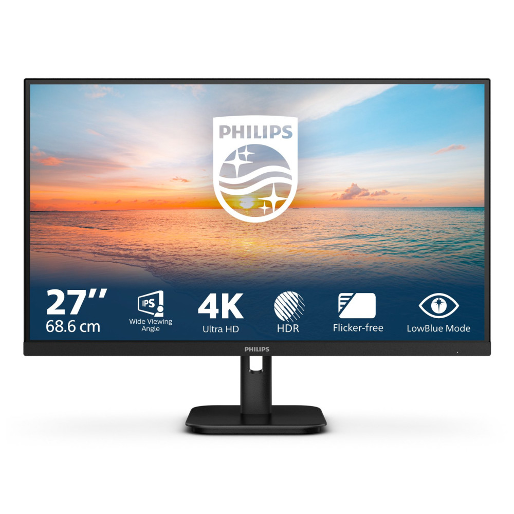 MONITOR PHILIPS LED 27"Wide 27E1N1800A/00 IPS 4K UHD 3840x2160 4ms 300cd/mq 1.000:1 (50.000.000:1) 2x2W MM HDMI DP 27E1N1800A/00