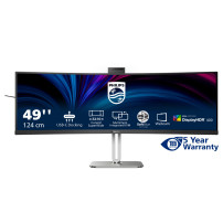MONITOR PHILIPS 48,8" 32:9 CURVED 49B2U6900CH/00 VA 5120x1440 4ms 450cd/m² 2x5W MM WEBCAM Reg.H 2HDMI DP RJ45 USB-C docking 49B2