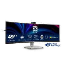 MONITOR PHILIPS 48,8" 32:9 CURVED 49B2U6900CH/00 VA 5120x1440 4ms 450cd/m² 2x5W MM WEBCAM Reg.H 2HDMI DP RJ45 USB-C docking 49B2