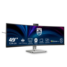 MONITOR PHILIPS 48,8" 32:9 CURVED 49B2U6900CH/00 VA 5120x1440 4ms 450cd/m² 2x5W MM WEBCAM Reg.H 2HDMI DP RJ45 USB-C docking 49B2