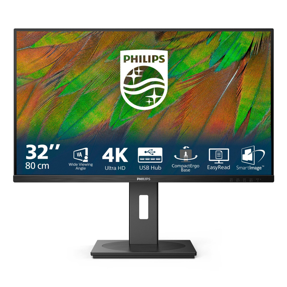 MONITOR PHILIPS LED 31.5" 32B1N3800/00 VA 3840x2160 4ms 350cd/m² 3500:1 (50.000.000:1)2x3W MM Reg.H PIVOT 2HDMI DP 32B1N3800/00 