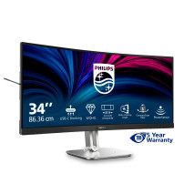 MONITOR PHILIPS LED 34" 21:9 CURVED 34B2U5600C/00 3440x1440 4ms 300cd/m² 50.000.000:1 2x5W MM Reg.H 2HDMI DP RJ45 USB-C docking 