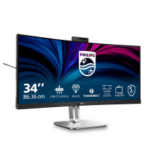 MONITOR PHILIPS LED 34" 21:9 CURVED 34B2U6603CH/00 3440x1440 4ms 500cd/m² 2x5W MM Webcam Reg.H 2HDMI DP RJ45 USB-C docking 34B2U
