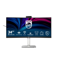 MONITOR PHILIPS LED 34" 21:9 CURVED 34B2U6603CH/00 3440x1440 4ms 500cd/m² 2x5W MM Webcam Reg.H 2HDMI DP RJ45 USB-C docking 34B2U