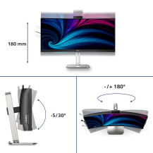 MONITOR PHILIPS LED 34" 21:9 CURVED 34B2U6603CH/00 3440x1440 4ms 500cd/m² 2x5W MM Webcam Reg.H 2HDMI DP RJ45 USB-C docking 34B2U