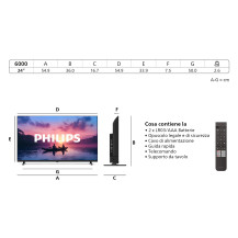 TV PHILIPS LED 32'' SMART TV 32PHS6000/12 HD 3HDMI 2USB Wi-Fi DVB-T/T2/T2-HD/C/S/S2 32PHS6000/12 PHILIPS