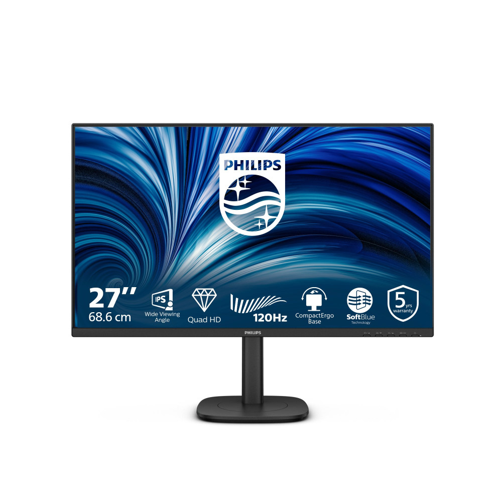 MONITOR PHILIPS LED 27"Wide 27B2N3500J/00 IPS 2560x1440 120Hz 4ms 350cd/mq 1.000:1 2x2W MM Reg.H PIVOT 2HDMI DP 27B2N3500J/00 PH