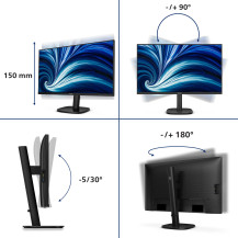 MONITOR PHILIPS LED 27"Wide 27B2N3500J/00 IPS 2560x1440 120Hz 4ms 350cd/mq 1.000:1 2x2W MM Reg.H PIVOT 2HDMI DP 27B2N3500J/00 PH